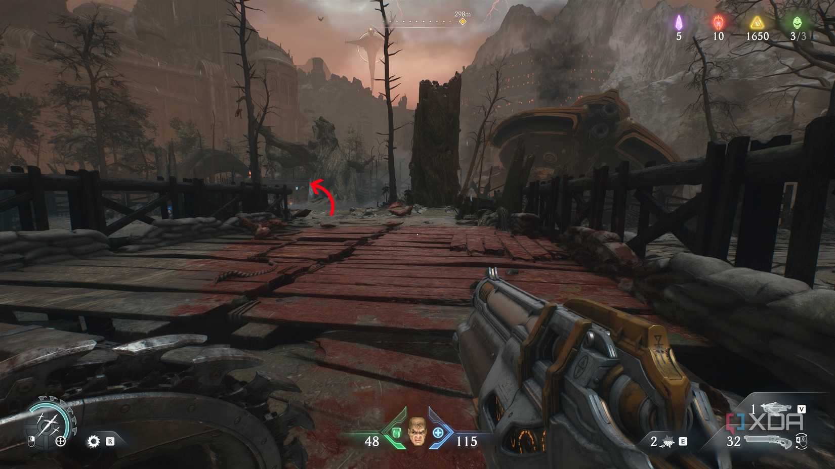 A blood-soaked bridge in chapter 20 of Doom: The Dark Ages.