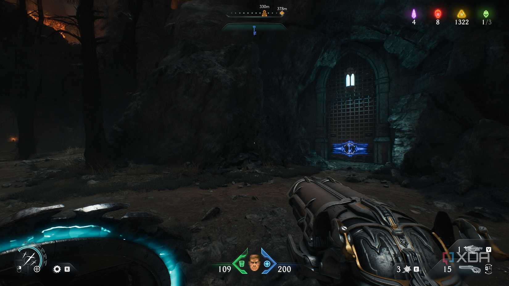 A secret blue door in chapter 20 of Doom: The Dark Ages.