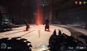 Demonic cultists praying in Doom: The Dark Ages.