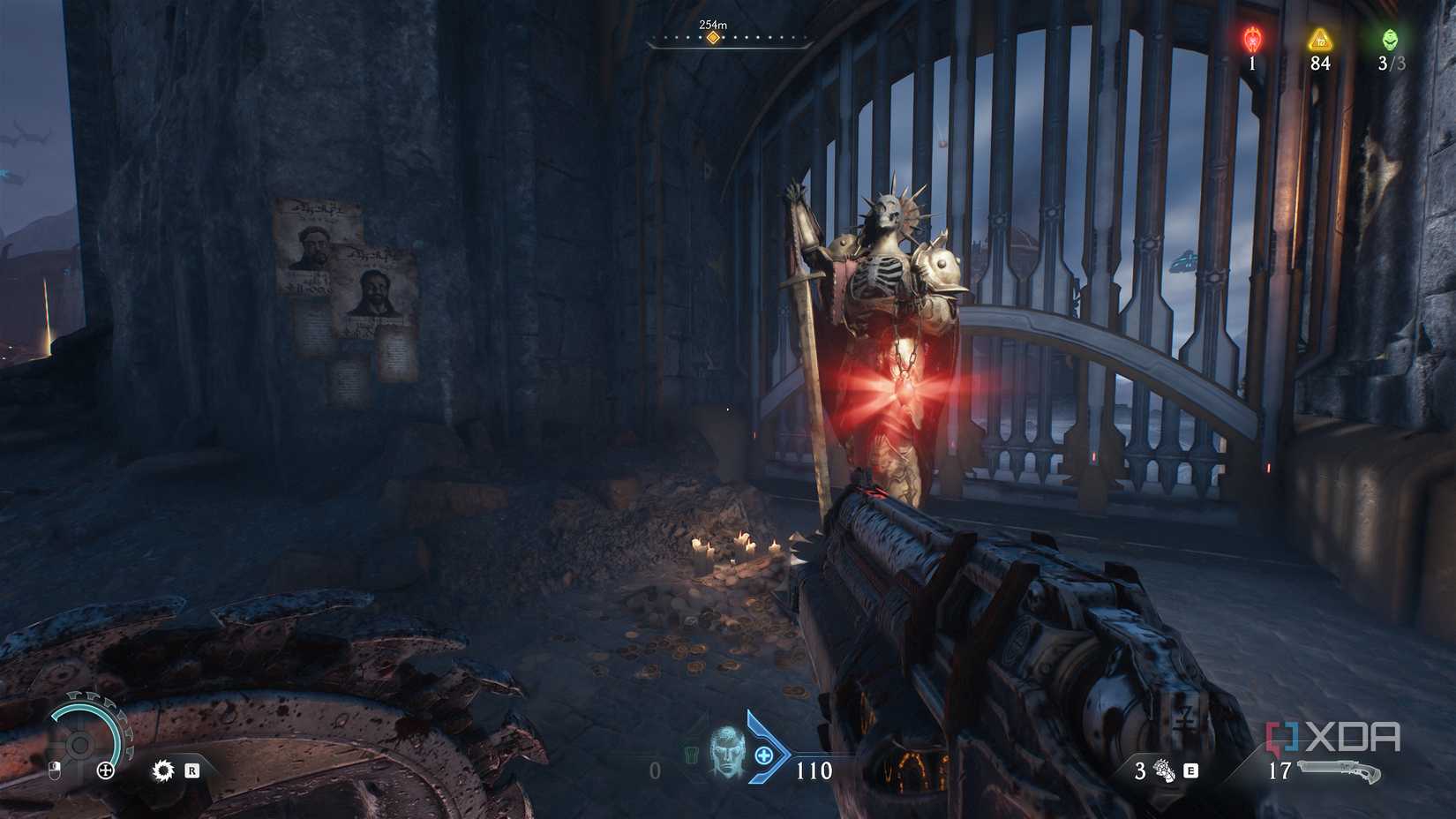 A statue with a Red Ruby in Doom: The Dark Ages.