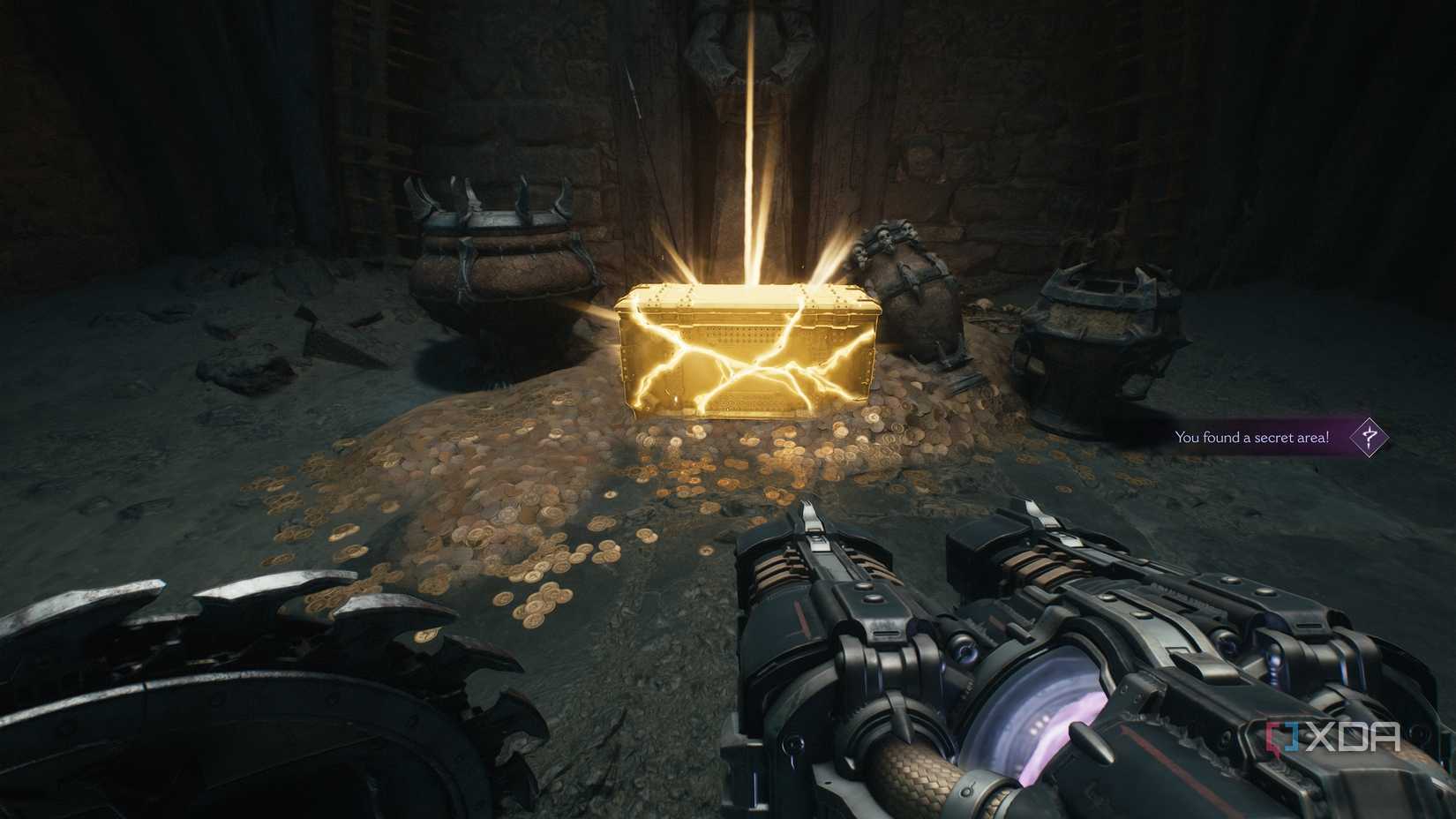 Secret area 5 and a gold chest in chapter 19 of Doom: The Dark Ages.