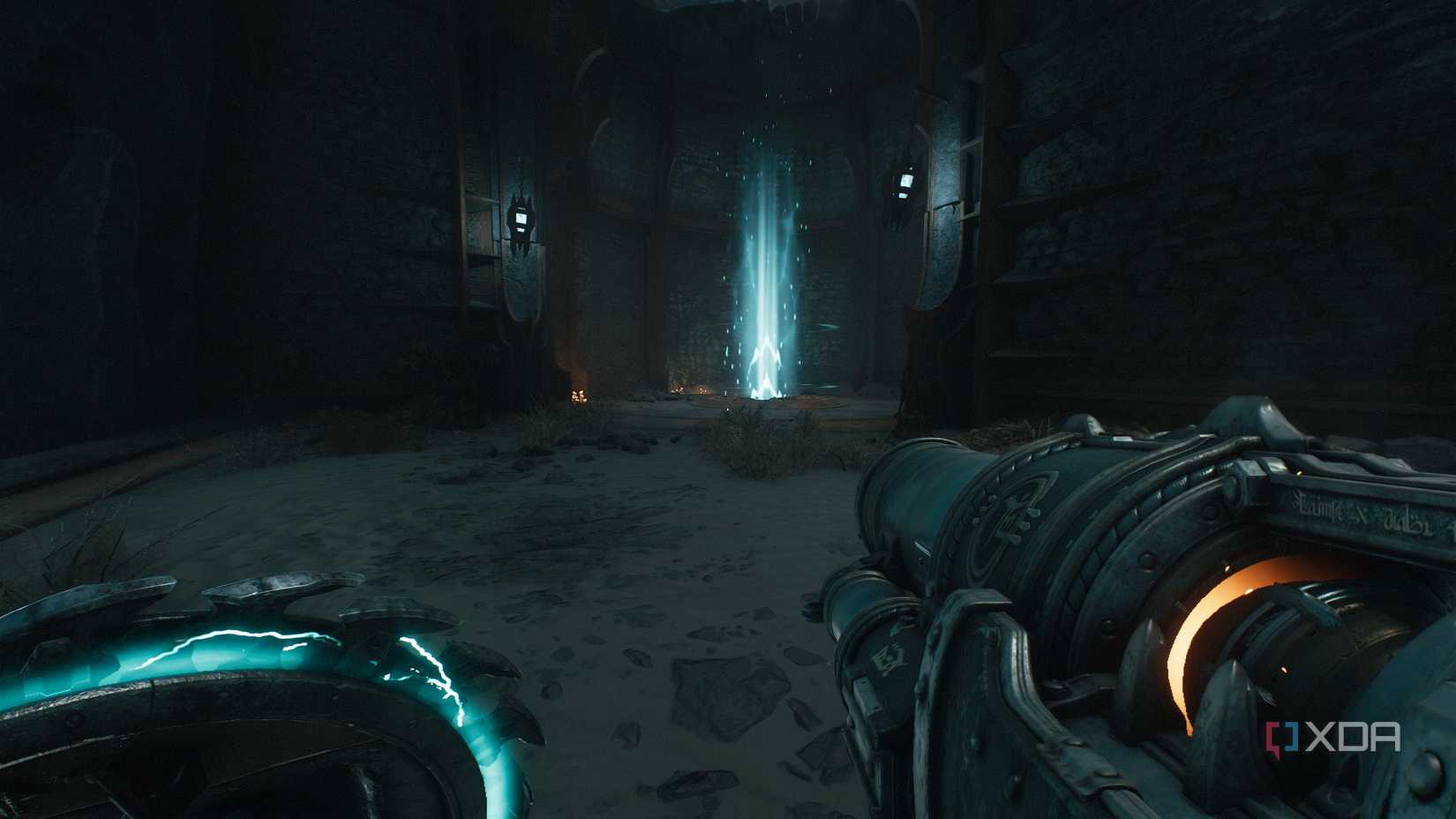A jump pad in chapter 19 of Doom: The Dark Ages.