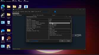 Shows initial installation of foobar2000