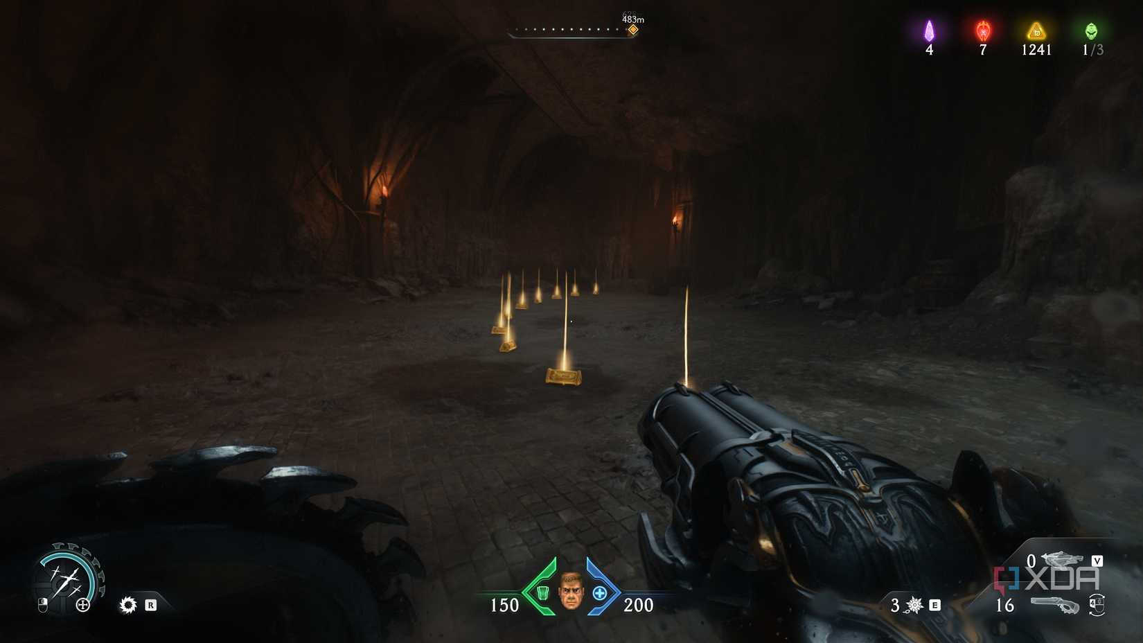 A gold trail in chapter 20 of Doom: The Dark Ages.