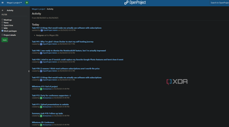 activity feed in openproject