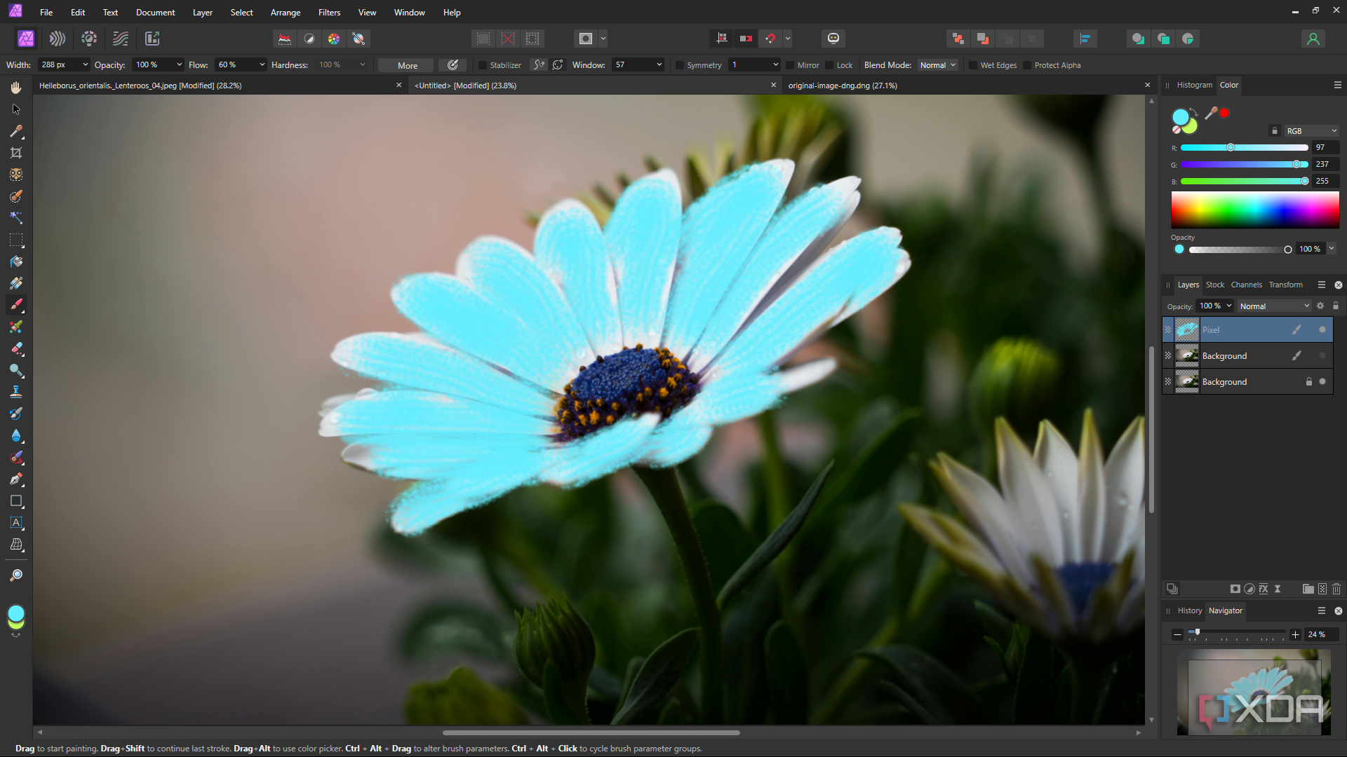 Affinity Photo brush strokes