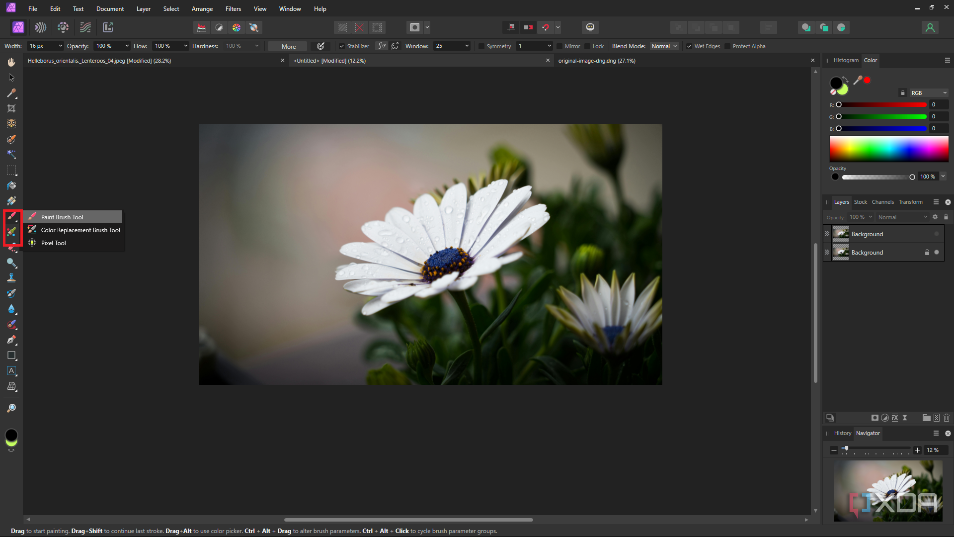 Affinity Photo brush tools