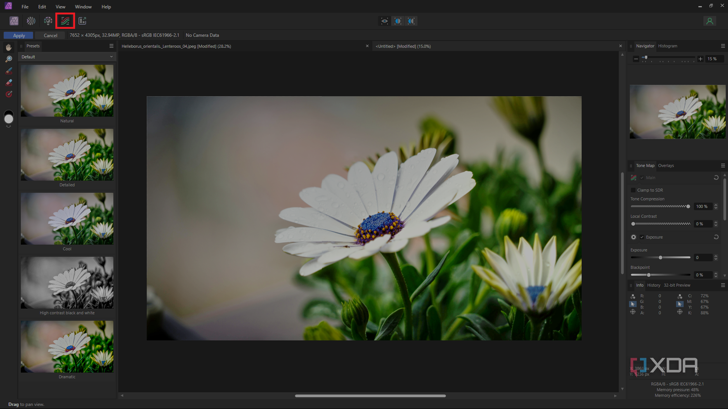 Affinity Photo Personas Tone Mapping