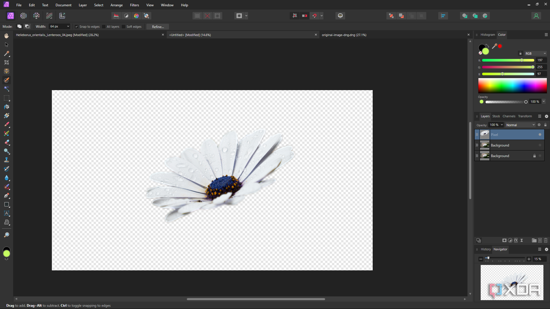 Affinity Photo selection mask