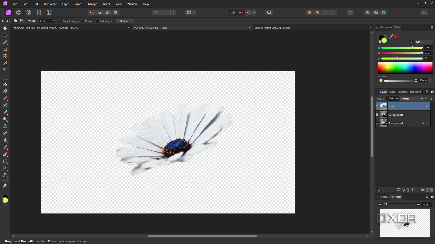 Affinity Photo selection mask