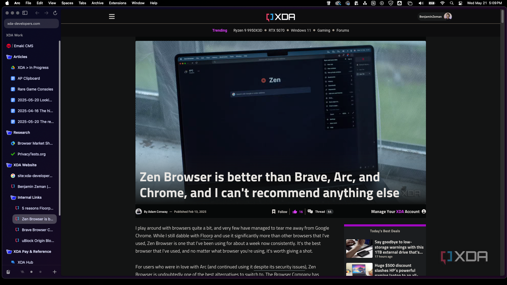 Looking for a better browser made me rethink how I work