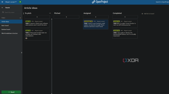 article ideas board in openproject