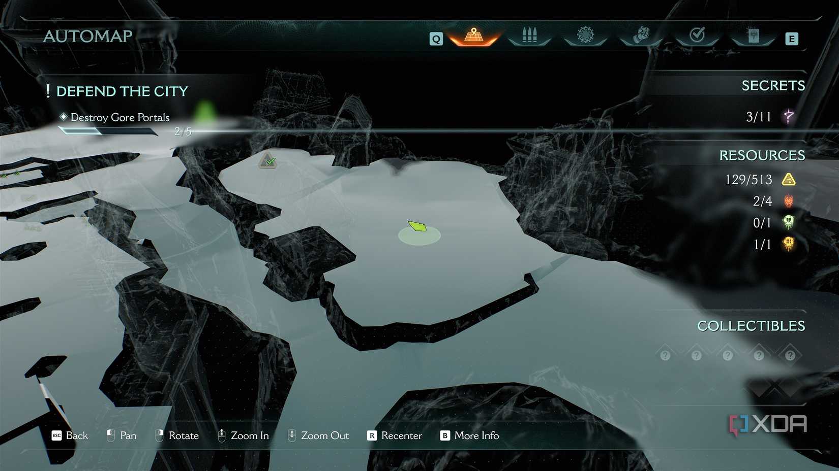 The 3D automap in Doom: The Dark Ages.