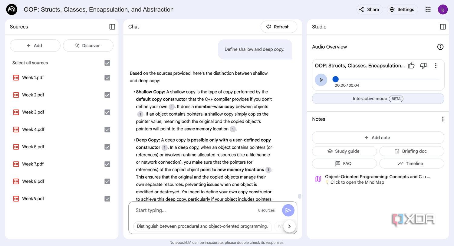 Audio Overview generated in NotebookLM