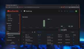The Event Log in the Authentik web UI