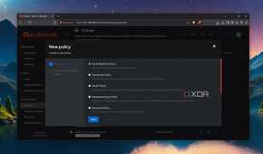 The Policy panel in the Authentik web UI