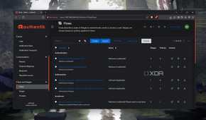 The Flows panel in the Authentik web UI