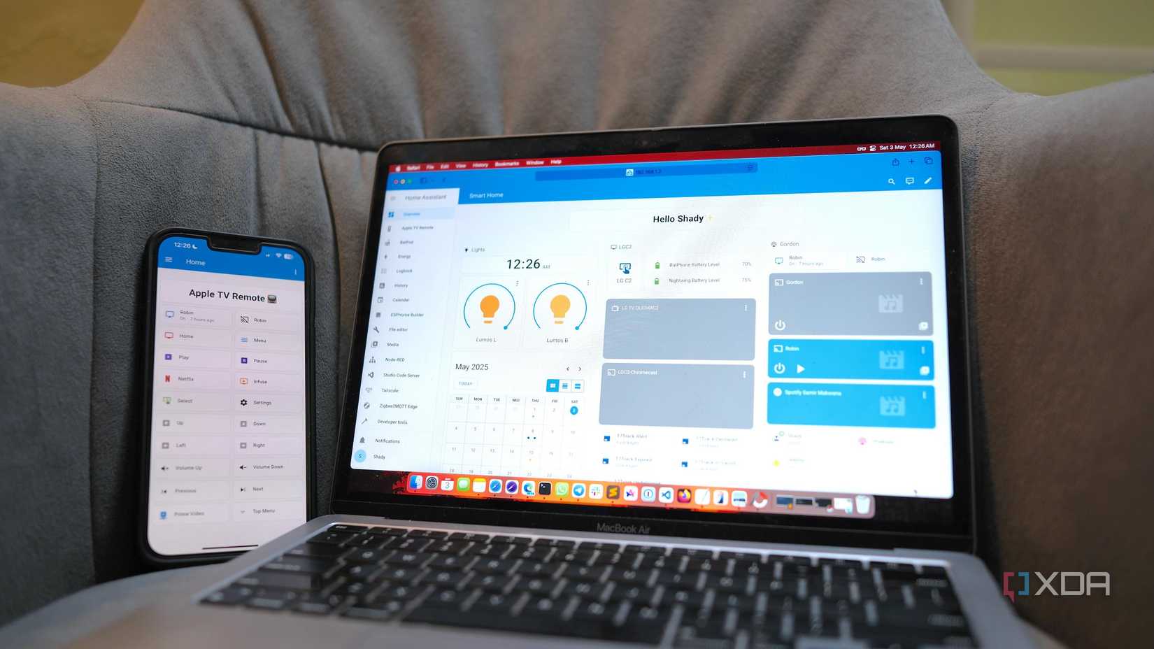 Photo of computer and phone for automation on Home Assistant without hardware