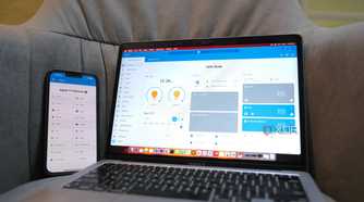 Photo of computer and phone for automation on Home Assistant without hardware