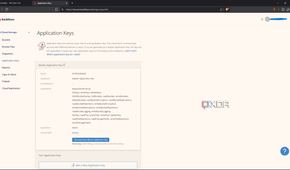 Backblaze Application Keys page