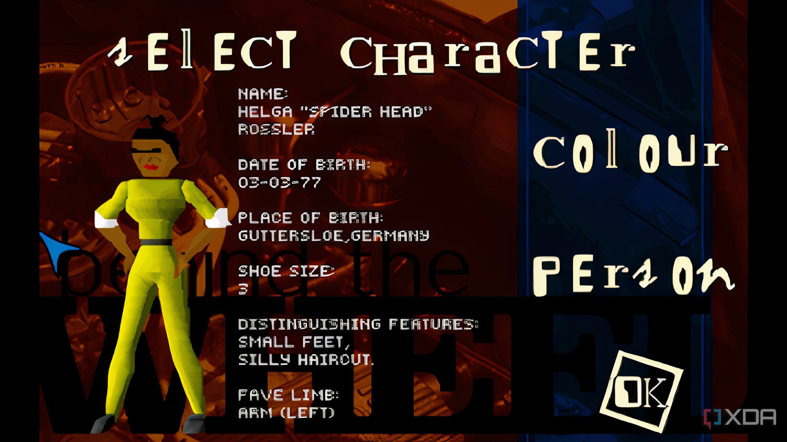 A screenshot from the game Big Red Racing, showing the game's character selection screen.