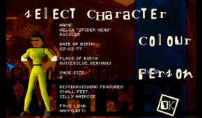 A screenshot from the game Big Red Racing, showing the game's character selection screen.