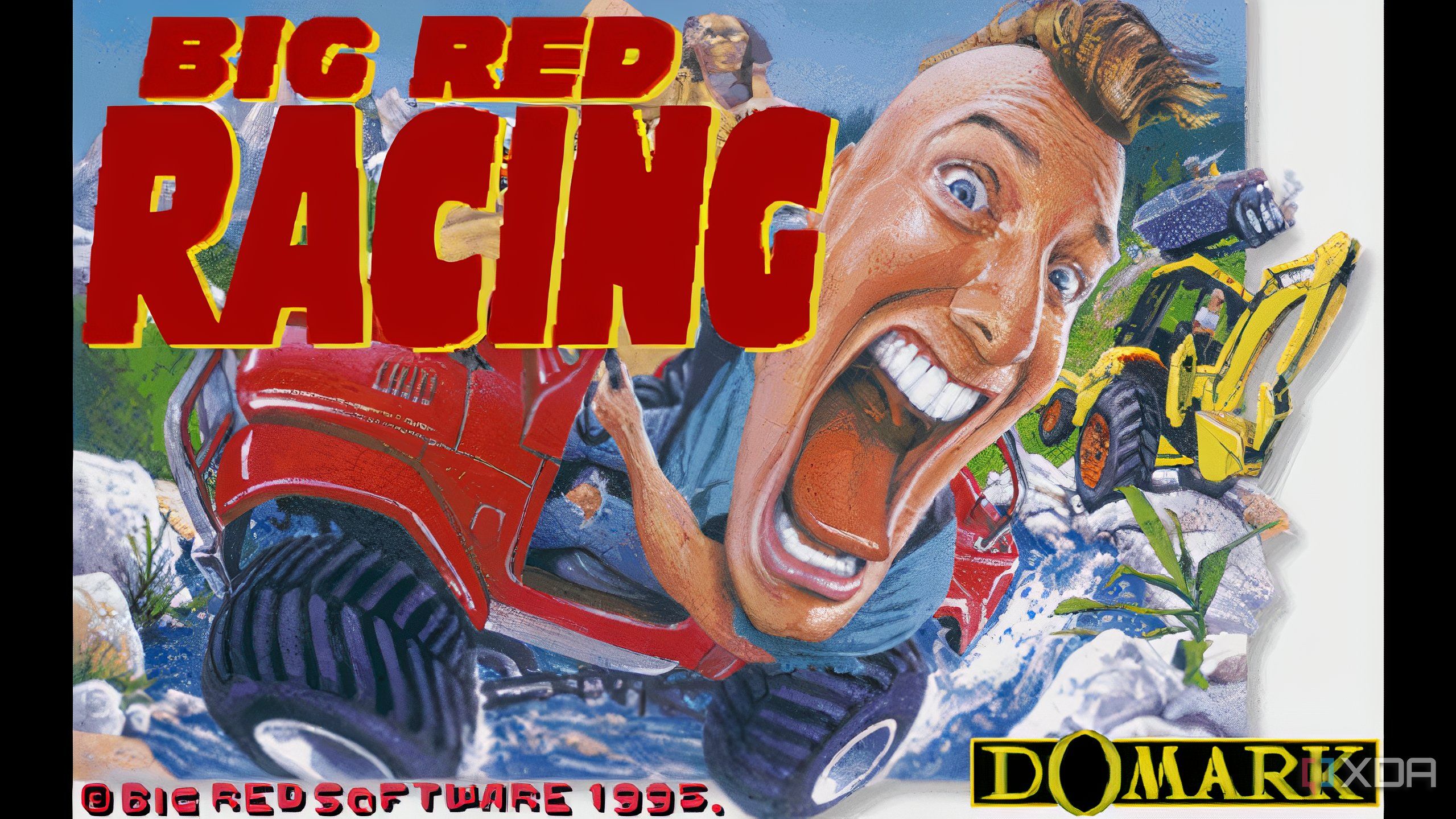 A screenshot from the game Big Red Racing, showing the game's splash screen.