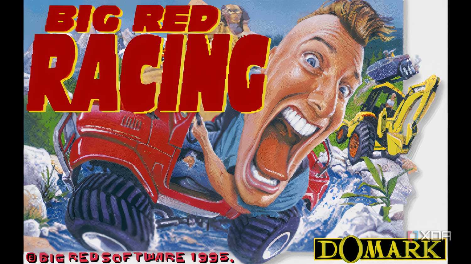 A screenshot from the game Big Red Racing, showing the game's splash screen.