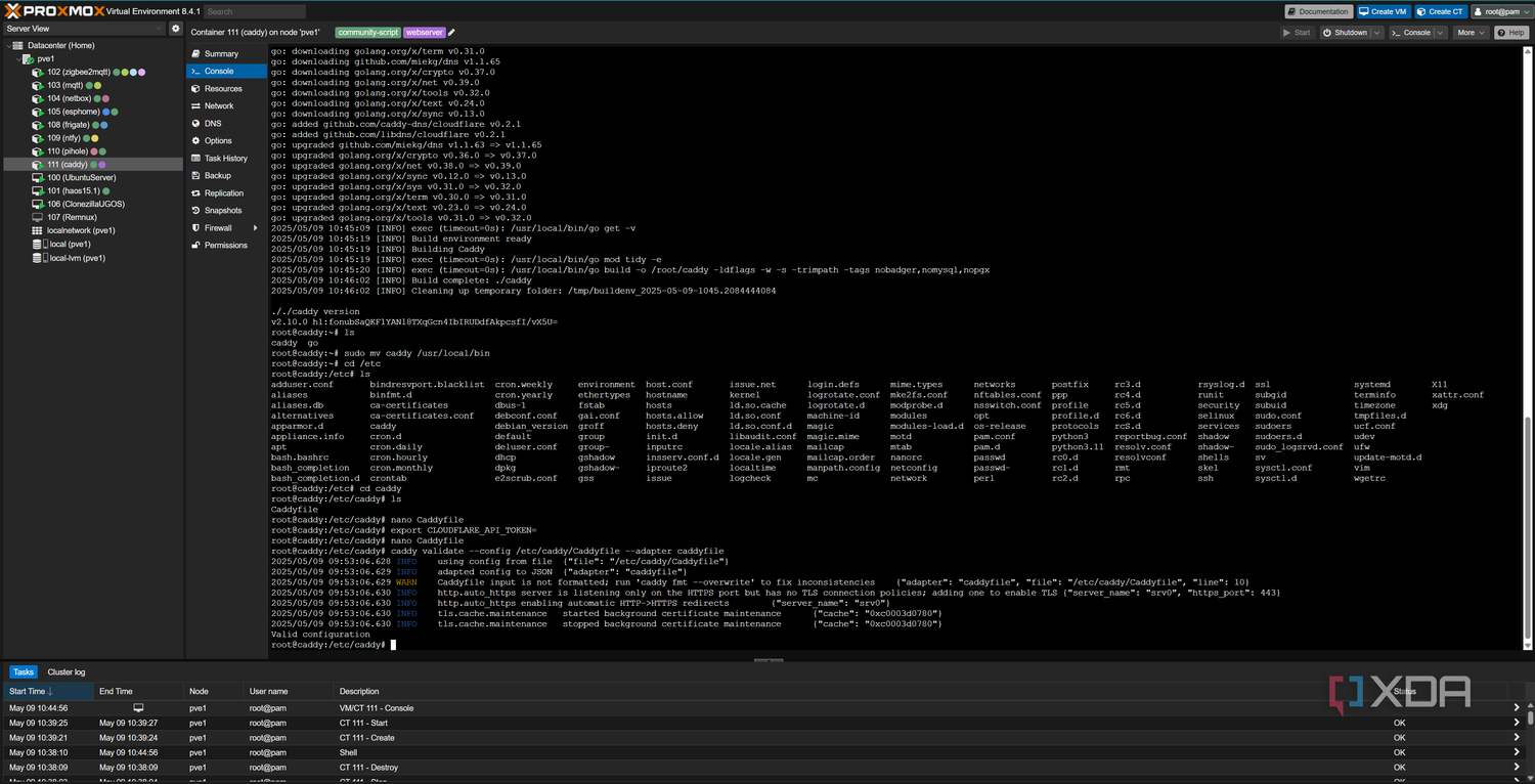 caddy config verify