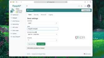 Changing hotspot name in RaspAP