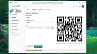 Changing the hotspot password in RaspAP