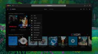 Checking file options in Jellyfin