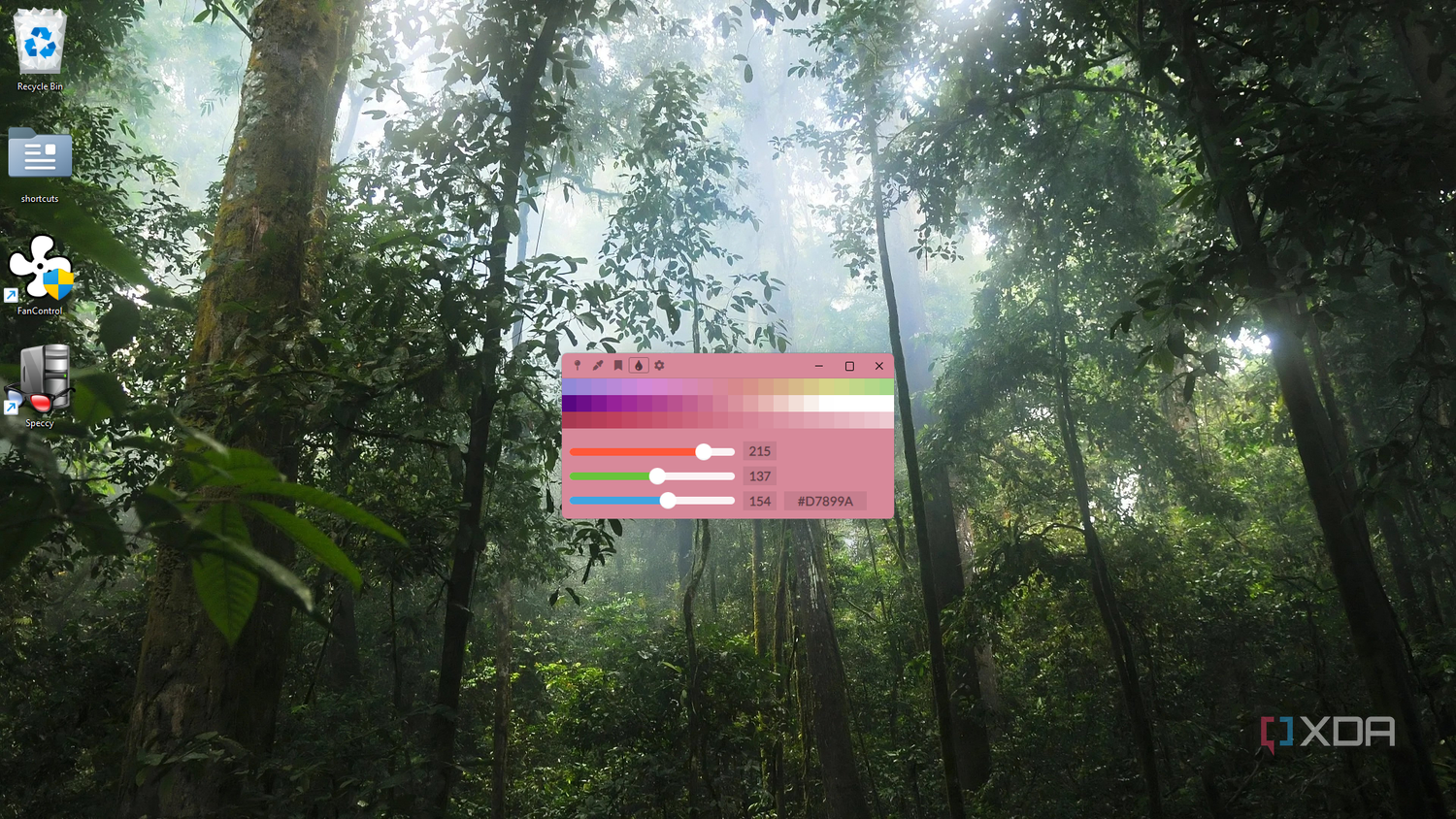 Colorpicker shading feature