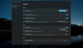Screenshot of the full settings page for Command Palette