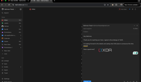 Composing an email in Notion Mail
