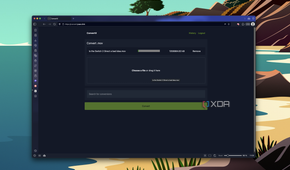 Screenshot of ConvertX's UI showing a file uploading