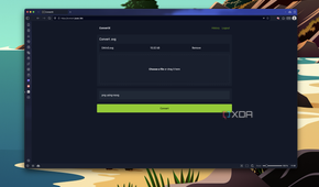 Screenshot of ConvertX showing an image file uploaded