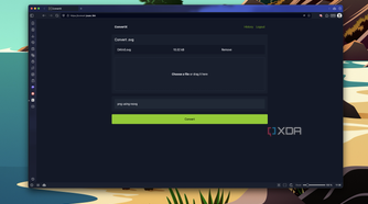 Screenshot of ConvertX showing an image file uploaded