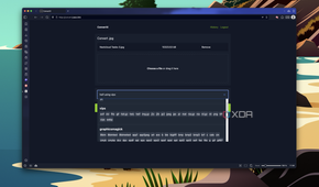 Screenshot of ConvertX showing options for converting an SVG file