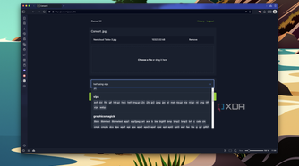 Screenshot of ConvertX showing options for converting an SVG file