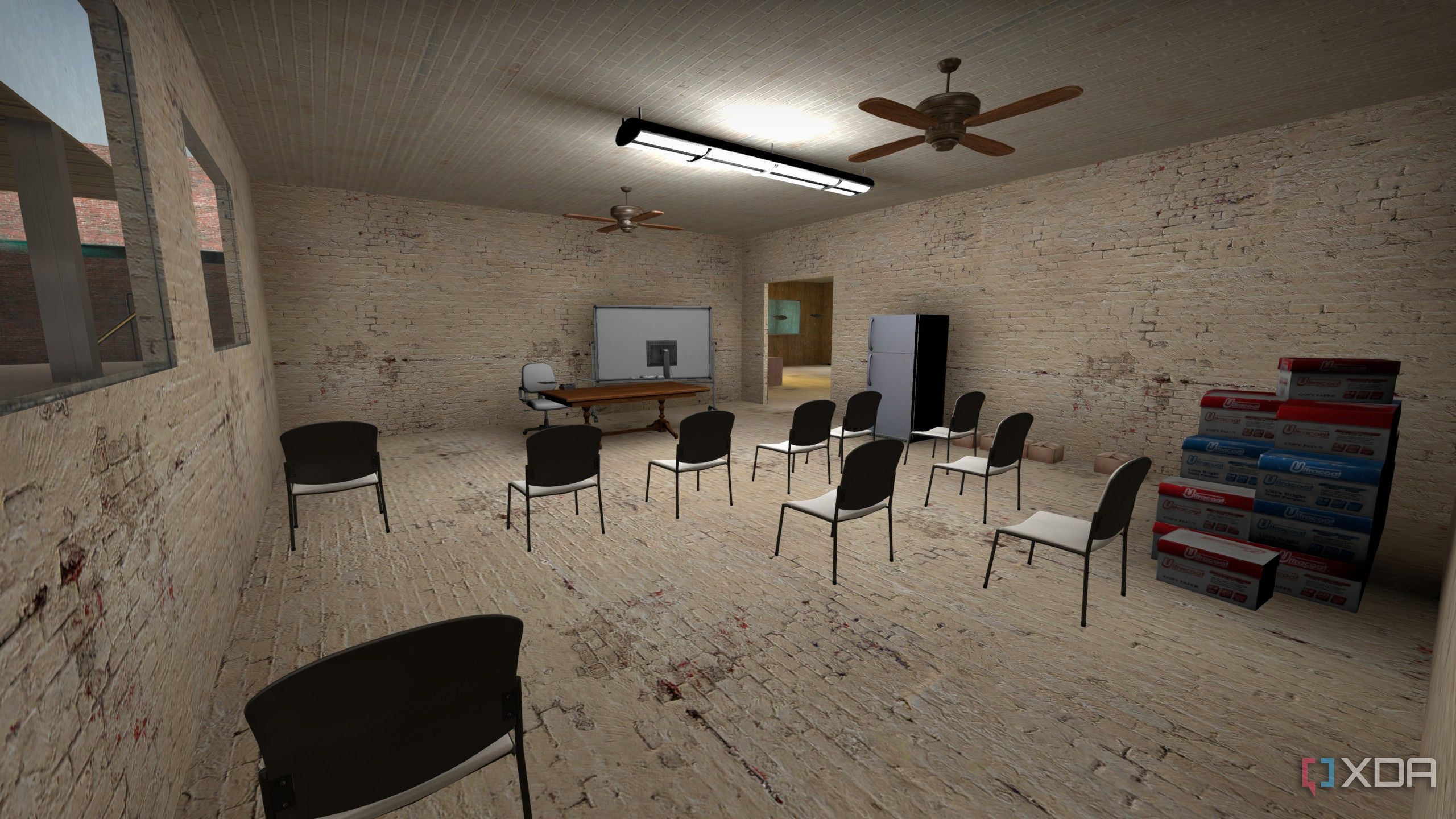 A custom map in Counter Strike: Global Offensive.