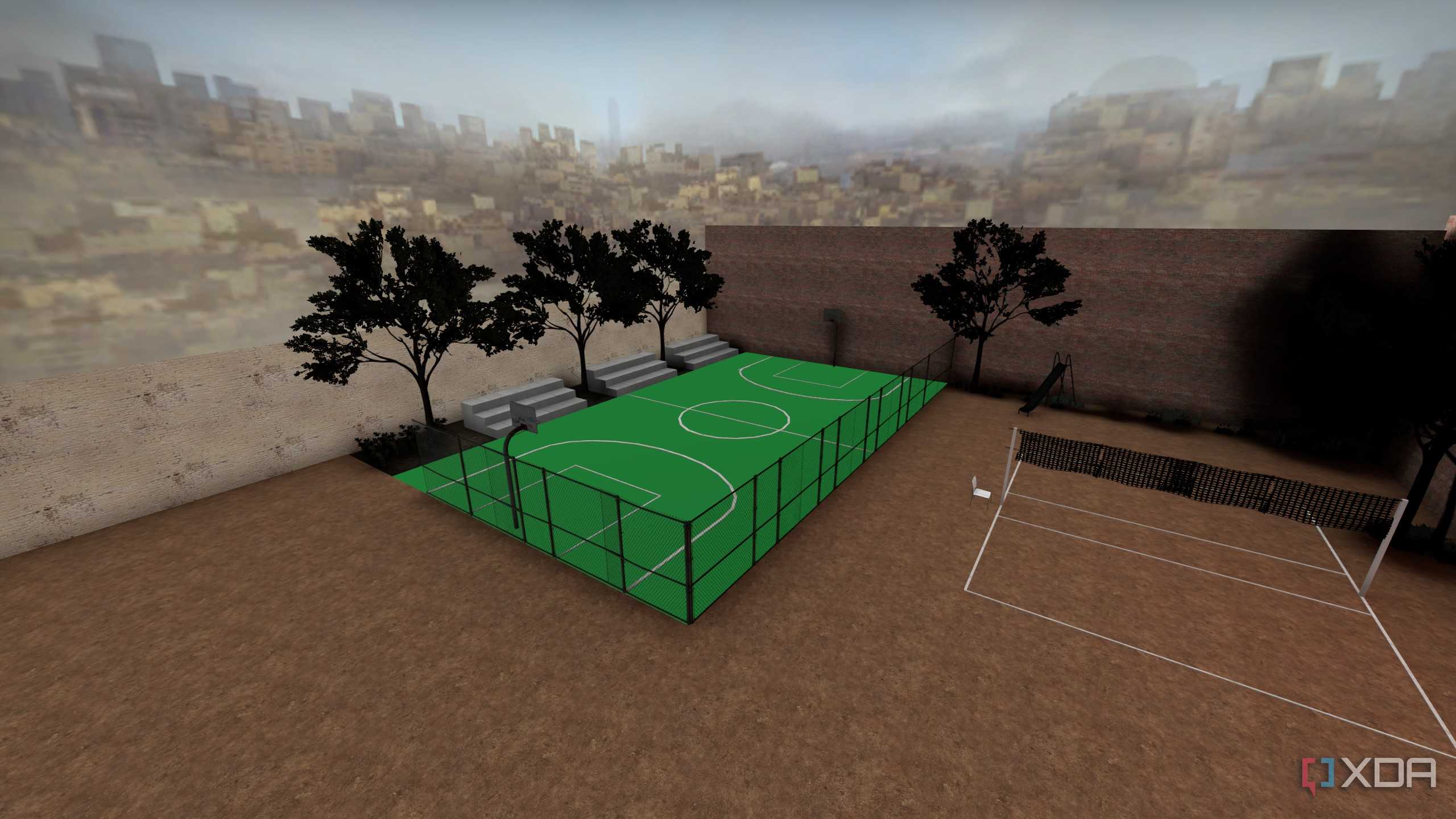 A custom map in Counter Strike: Global Offensive.