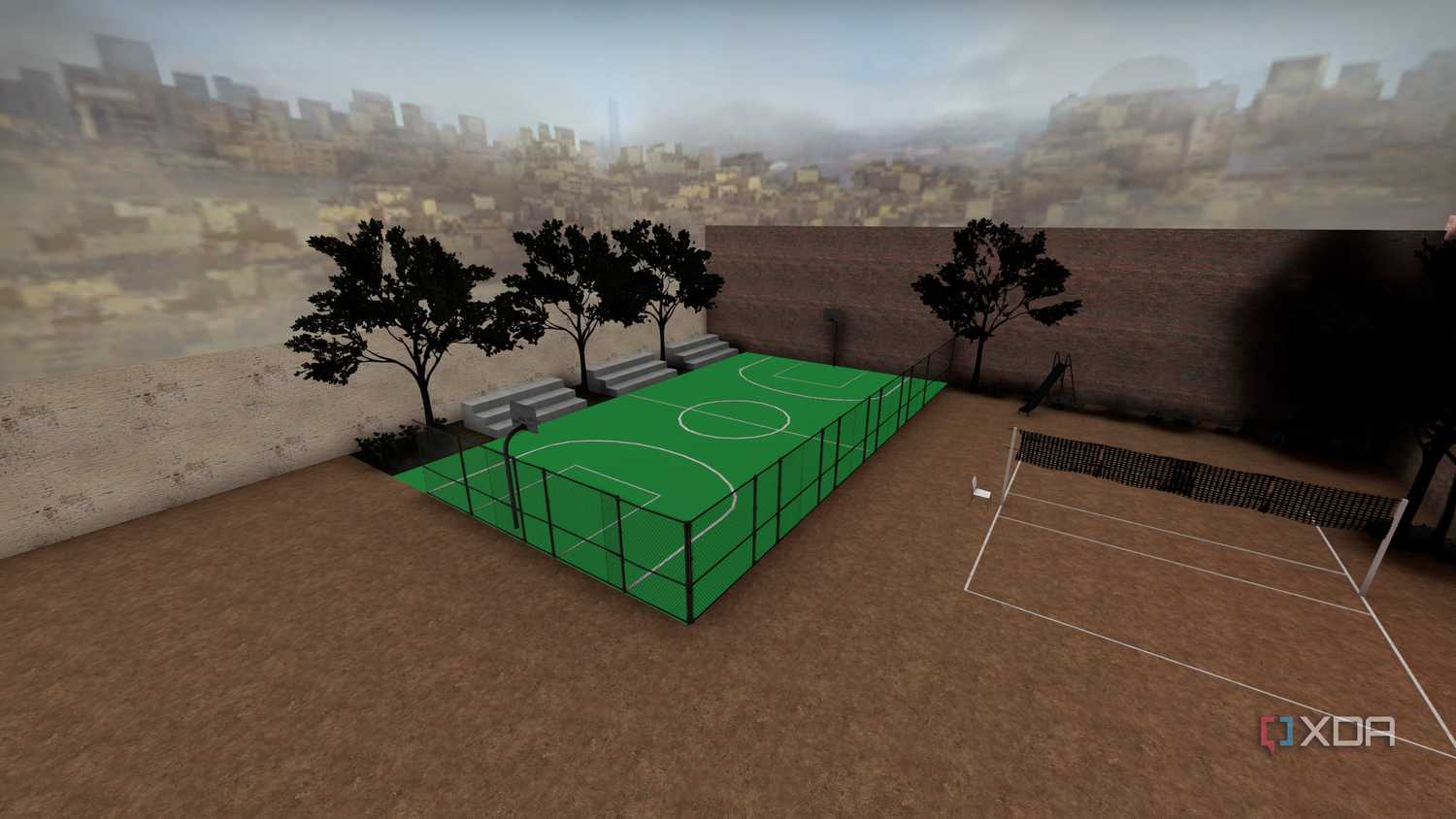 A custom map in Counter Strike: Global Offensive.