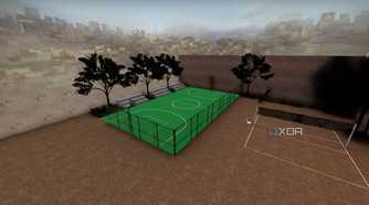 A custom map in Counter Strike: Global Offensive.