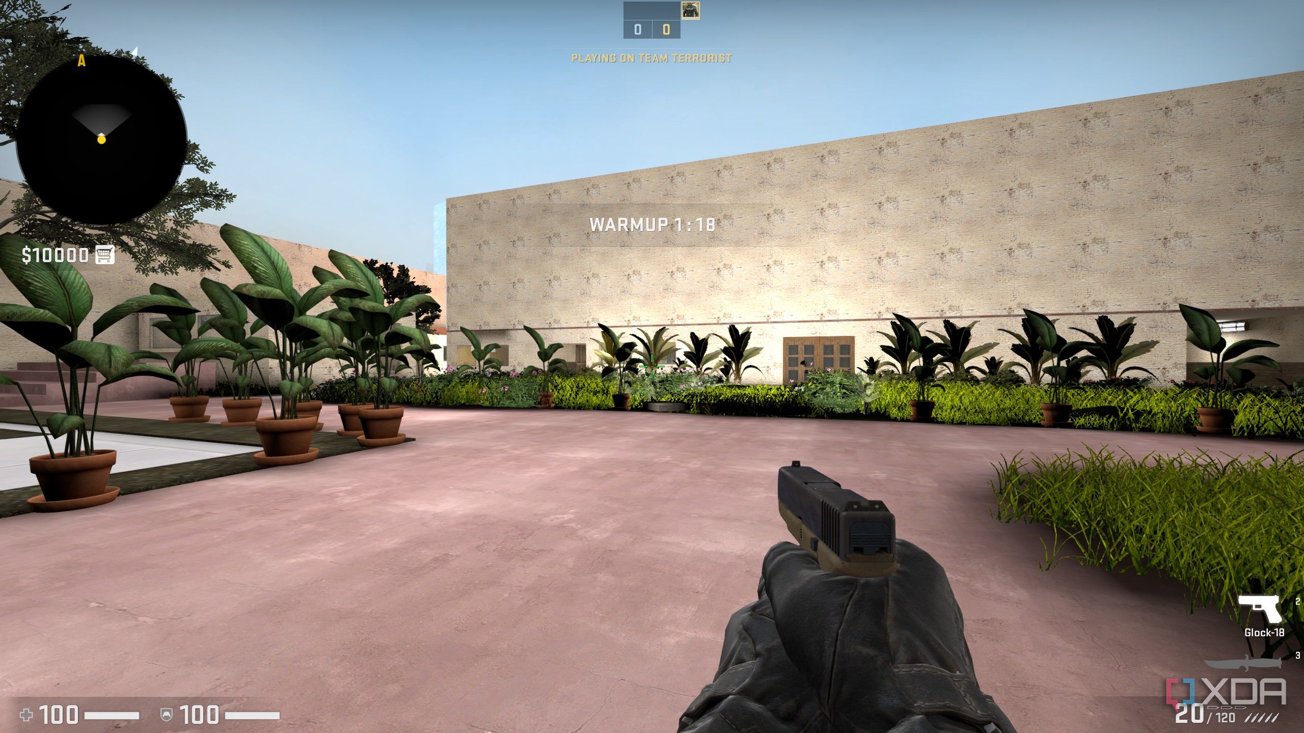 A custom map in Counter Strike: Global Offensive.