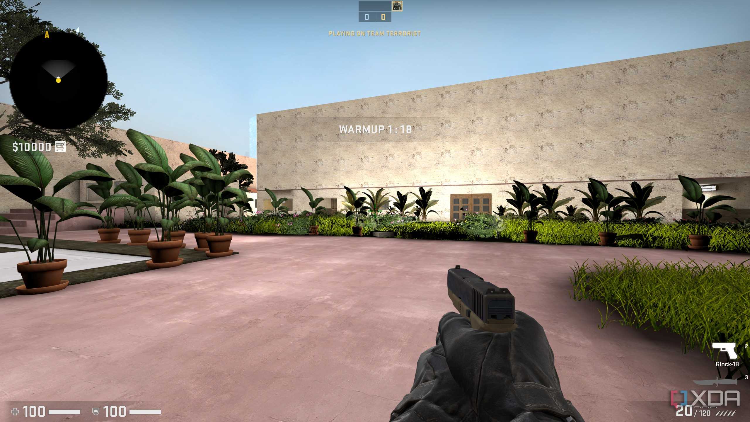 A custom map in Counter Strike: Global Offensive.
