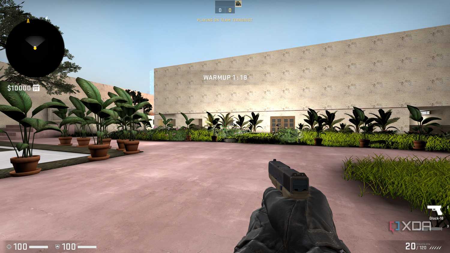 A custom map in Counter Strike: Global Offensive.