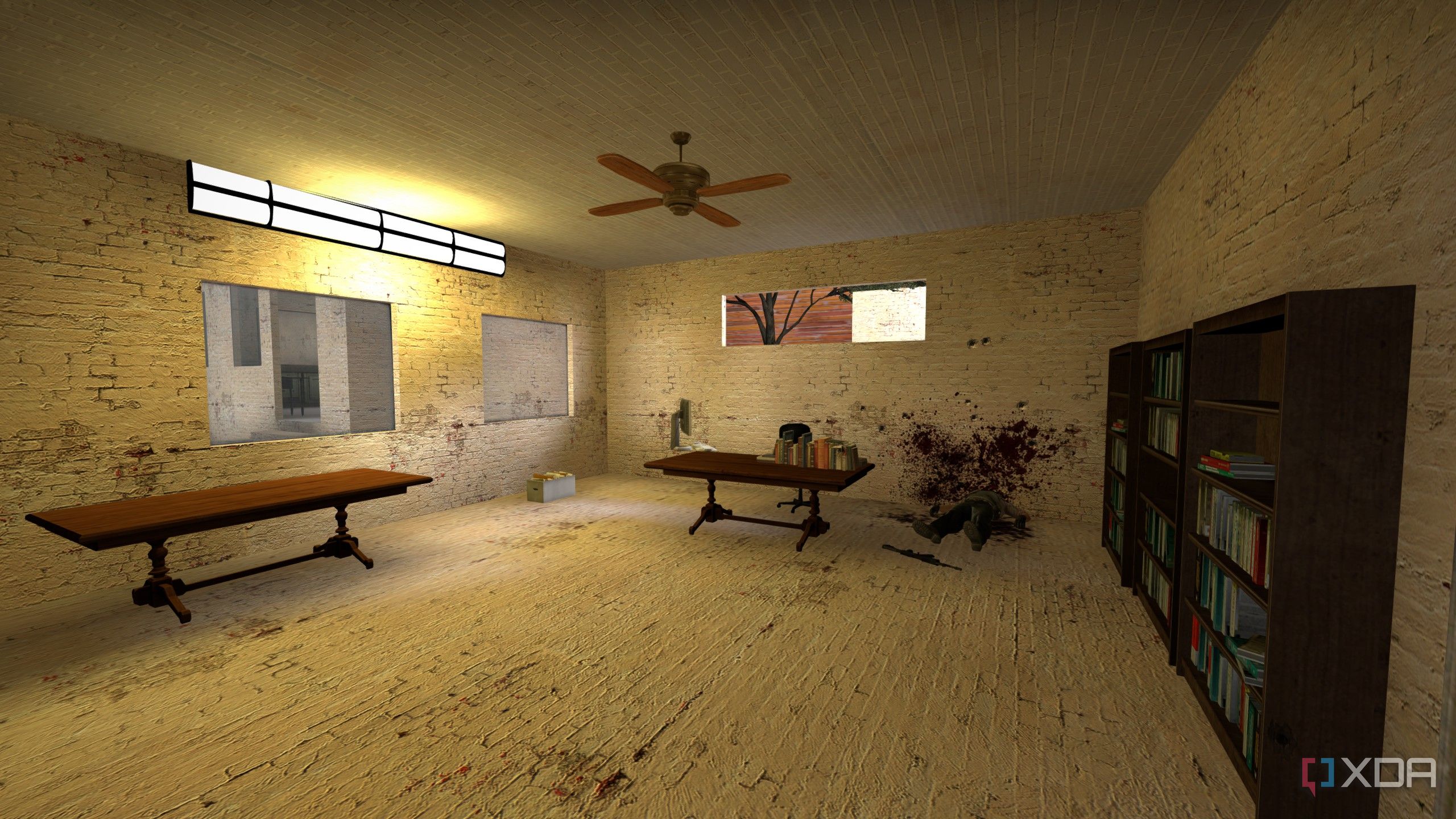 A custom map in Counter Strike: Global Offensive.