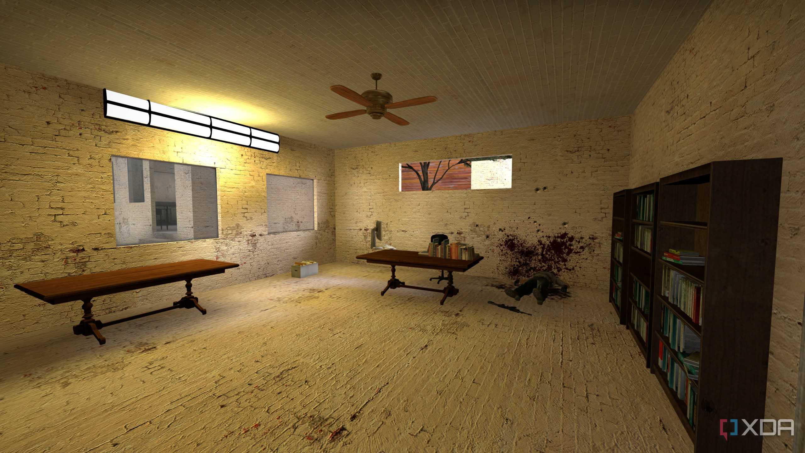 A custom map in Counter Strike: Global Offensive.