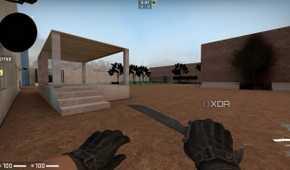 A custom map in Counter Strike: Global Offensive.